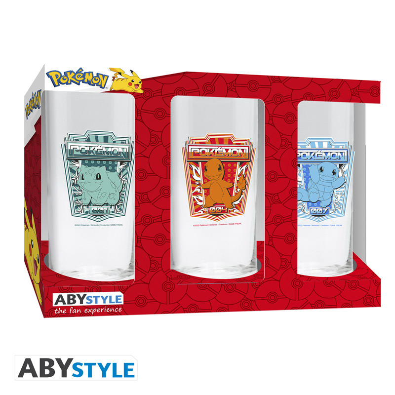 POKEMON 3 Glass Set