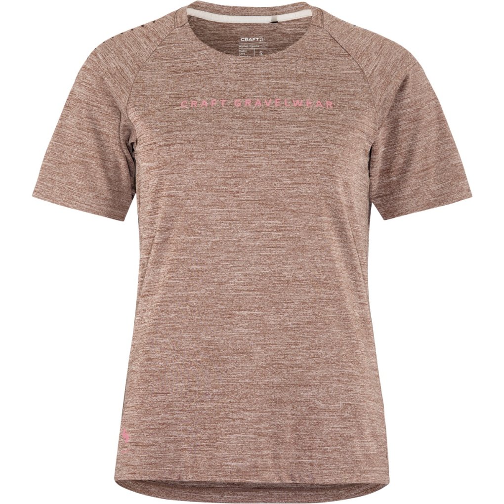 CRAFT ADV Gravel Short Sleeve Tee Women - Rose Brown