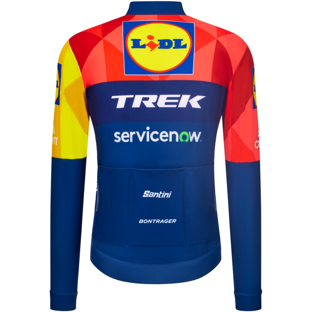 Santini Team Lidl-Trek 2026 Fan Line Long Sleeve Cycling Jersey Men RE218675C26LT - print