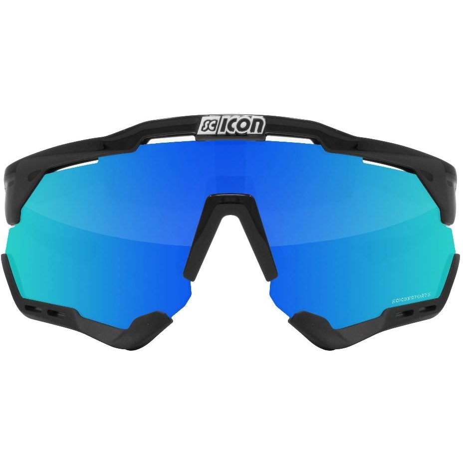 Scicon Aeroshade XL Glasses - Black Gloss - SCNPP Multimirror Blue | Clear