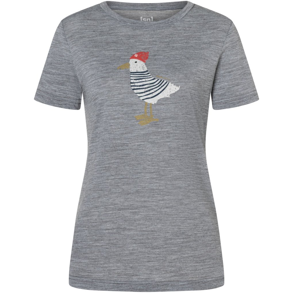 SUPER.NATURAL Johnny Tee Women - Cashmere Grey Melange/Various