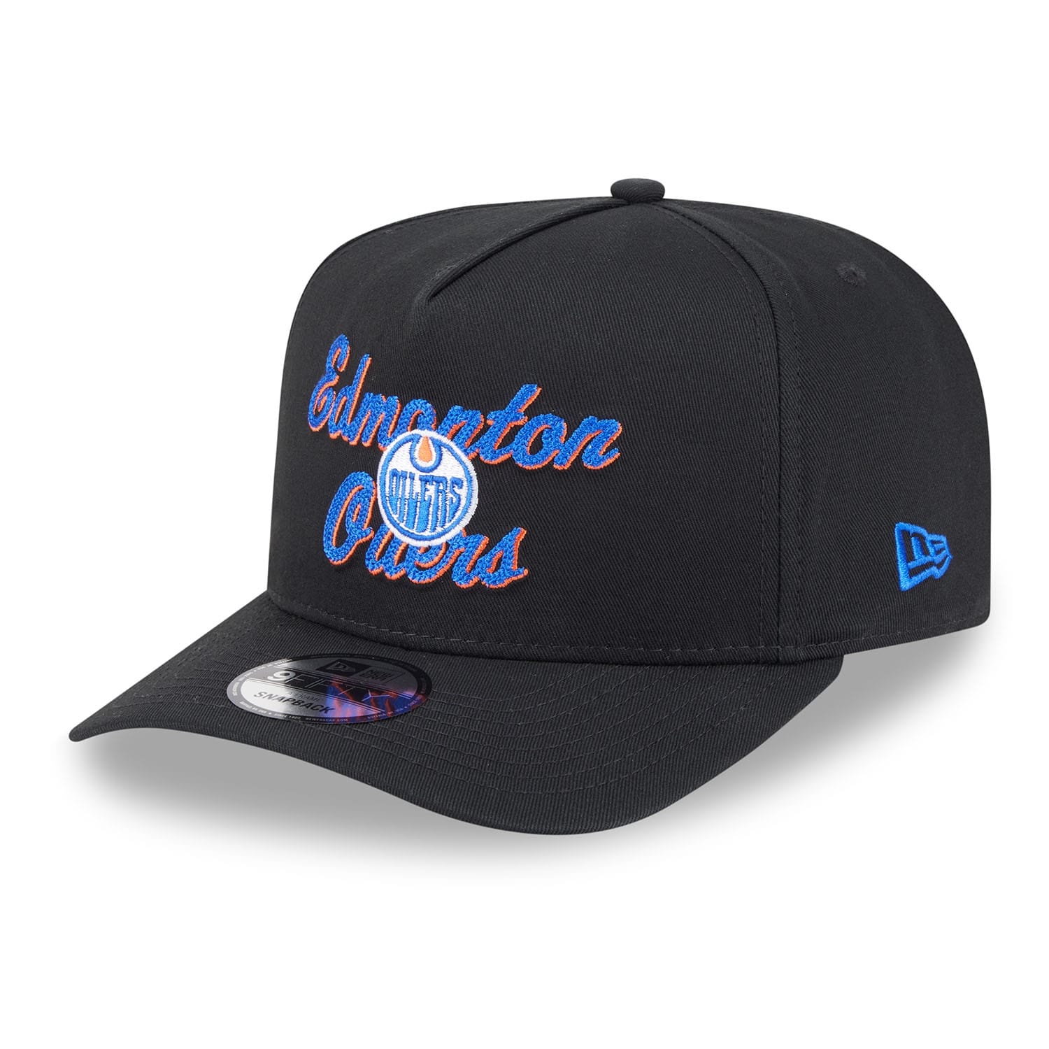 Edmonton Oilers NHL Chainstitch 9FIFTY A-Frame Snapback Cap Black