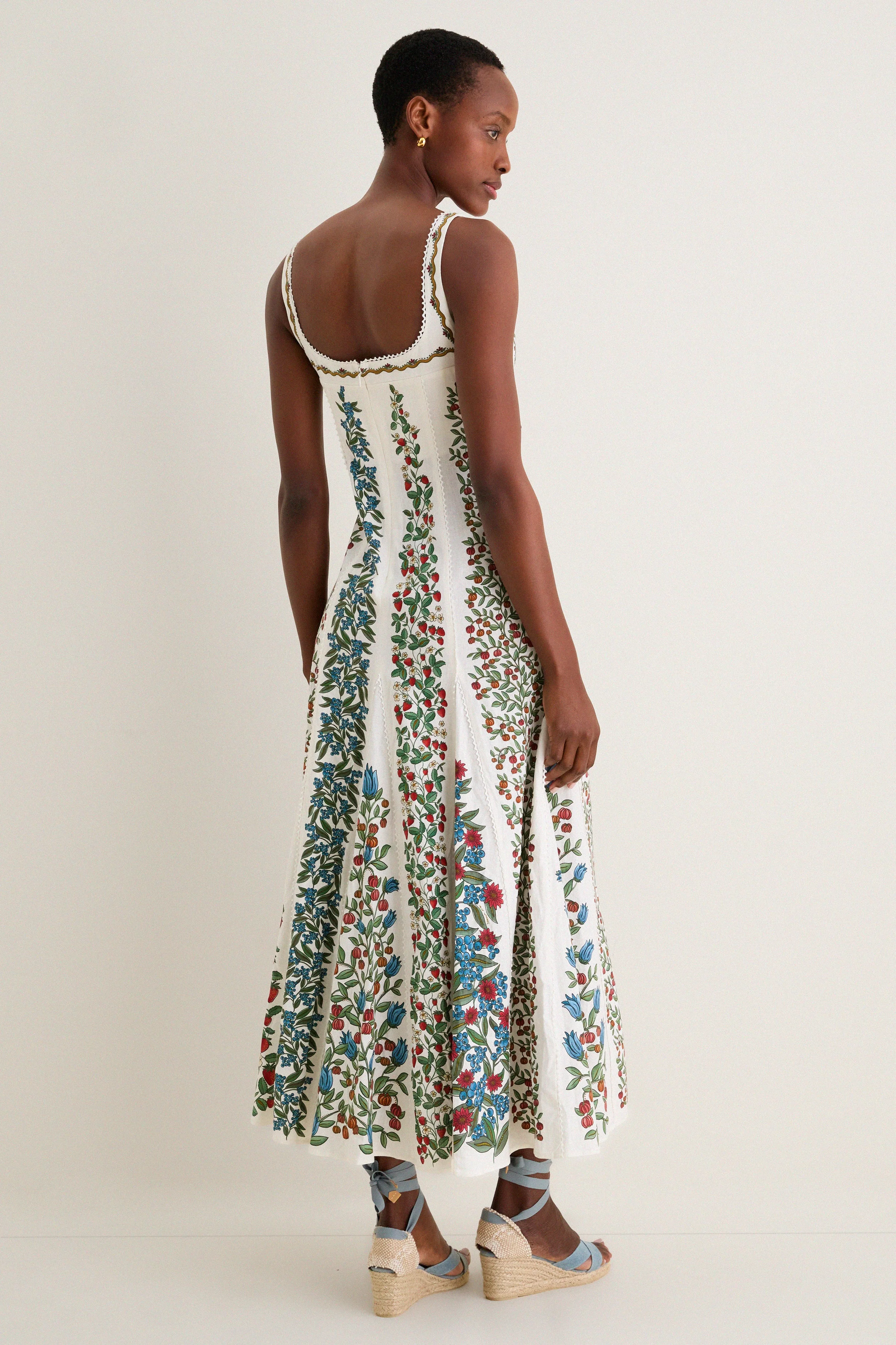 Fruit Beauty Off-White Maxi Dress