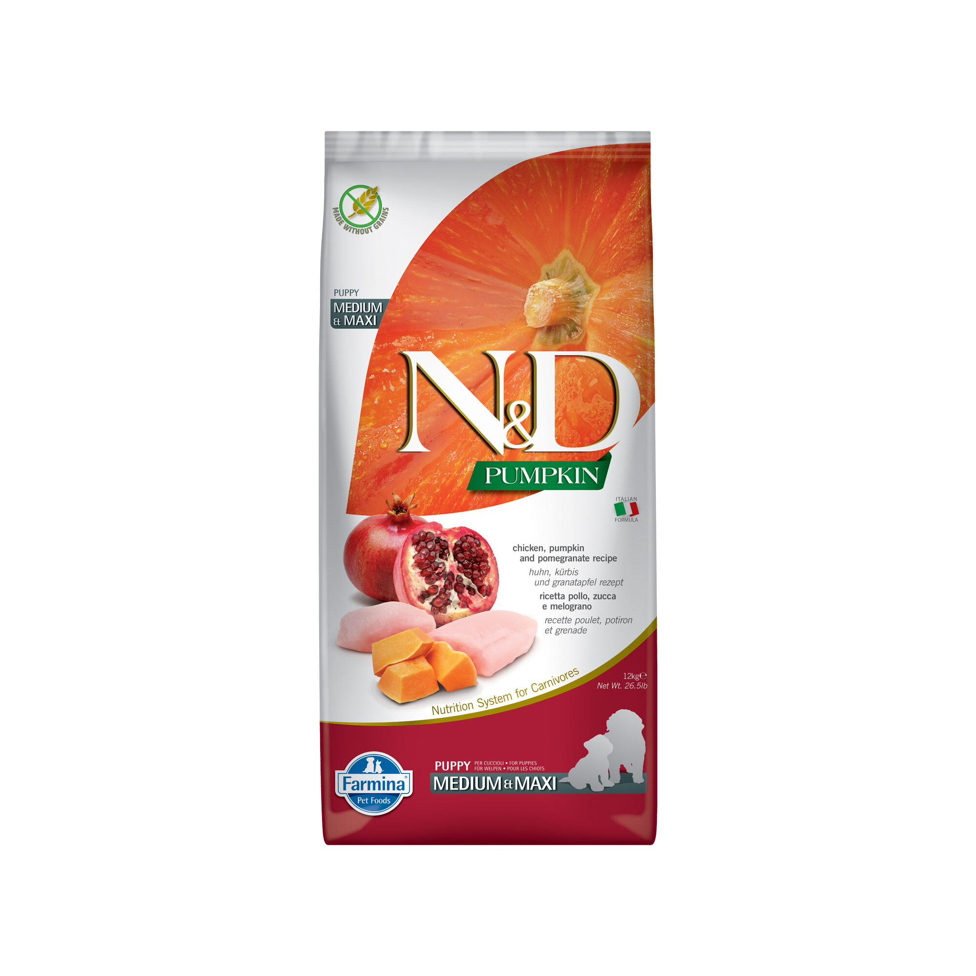 Farmina N&D Pumpkin Chicken and Pomegranate Puppy Medium & Maxi - 12 kg