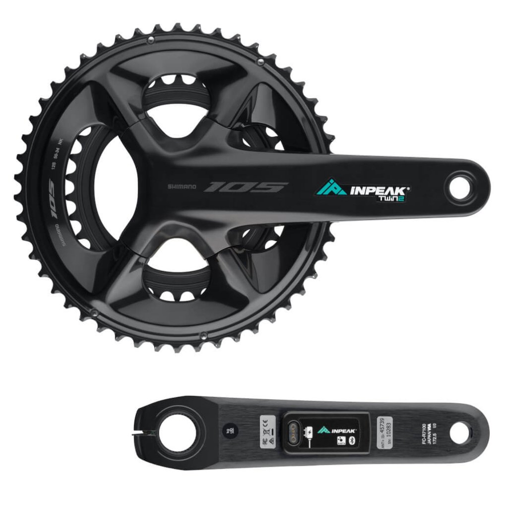 INPEAK Powercrank-E TWiN2 Powermeter Crankset - Shimano 105 FC-R7100 - 52/36
