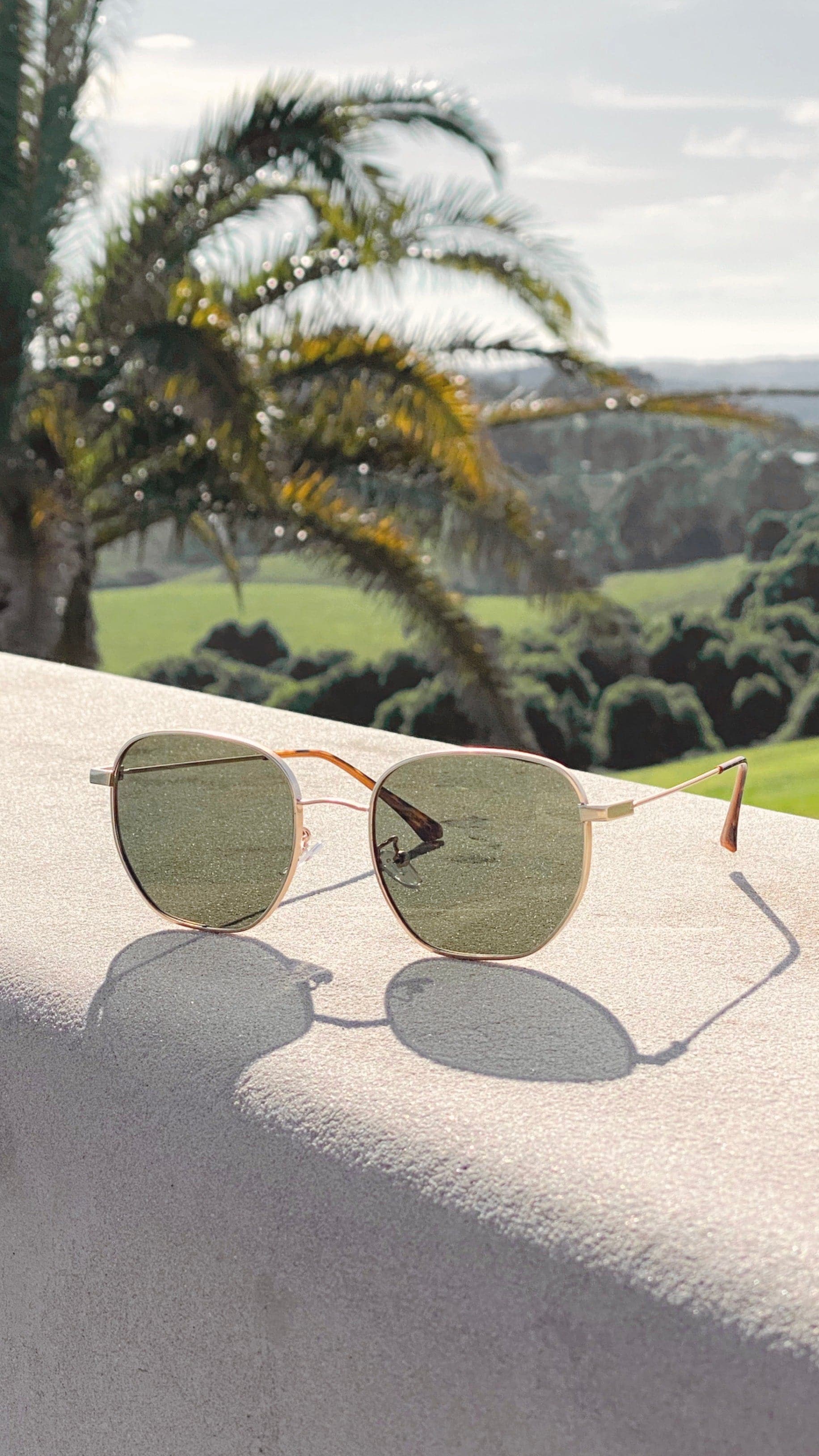 Karmen Sunglasses - Moss/Gold