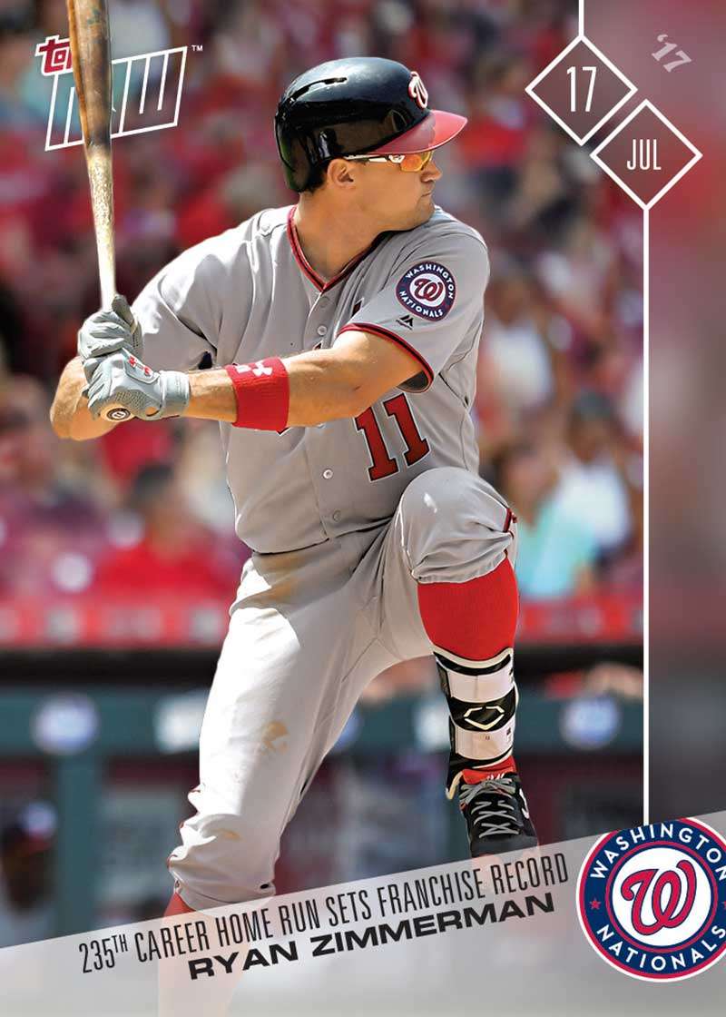 Ryan Zimmerman - 07/17/2017 TOPPS NOW® Card 363 - Print Run: 273
