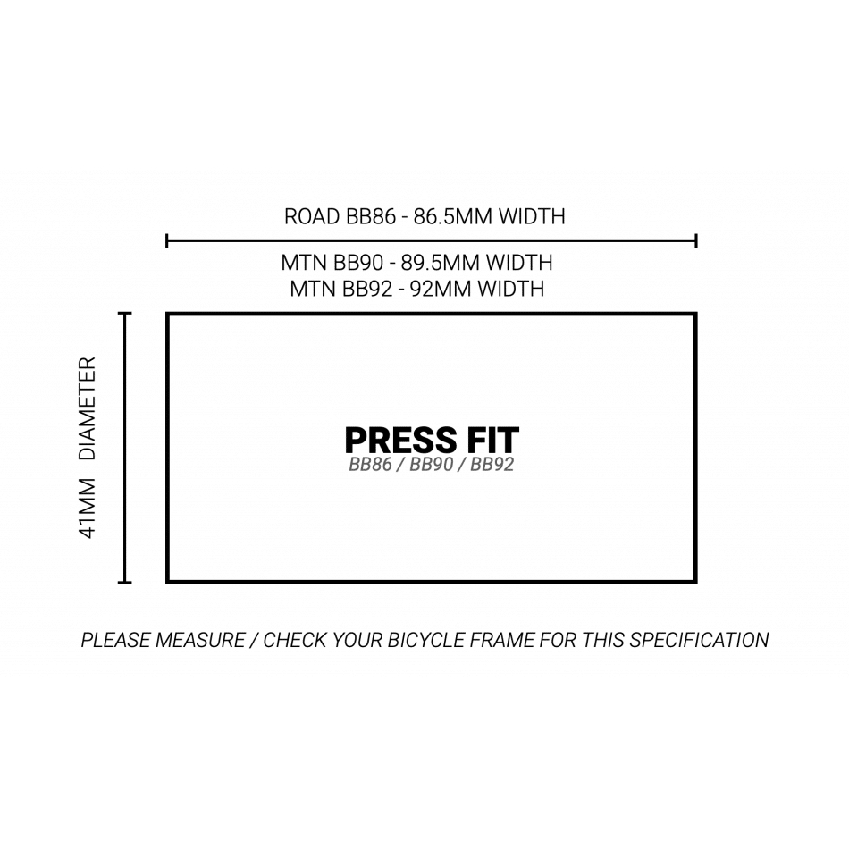 Praxis Works Bottom Bracket - M30-Thru | PressFit | PF41-86.5/89.5/92-30