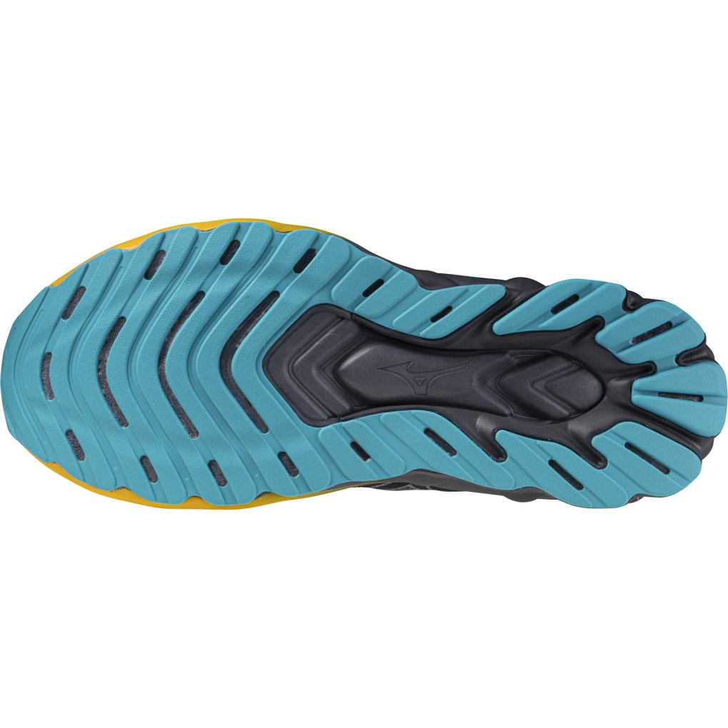 Mizuno Wave Skyrise 6 Running Shoes Men - Odyssey Gray/Icelandic Blue/Citrus