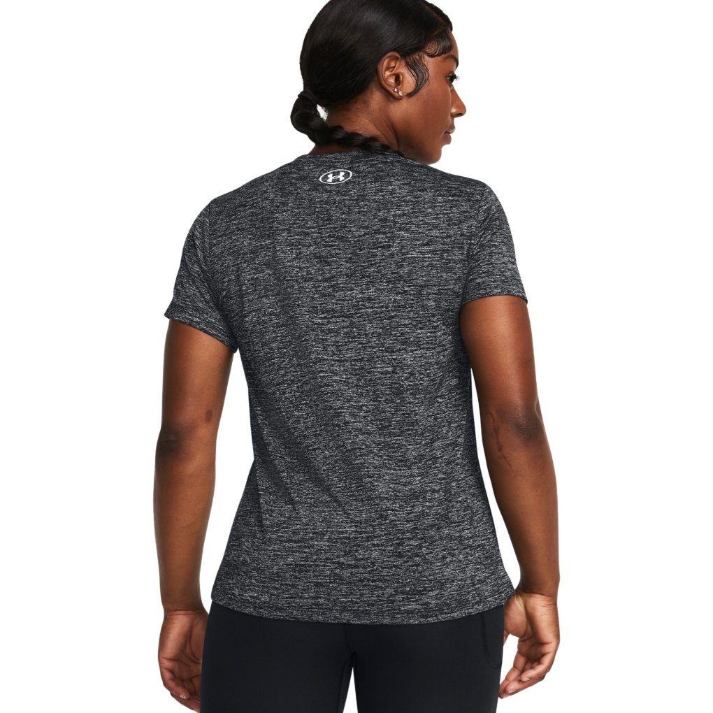 Under Armour UA Tech™ Twist V-Neck Short Sleeve Shirt Women - Black/White
