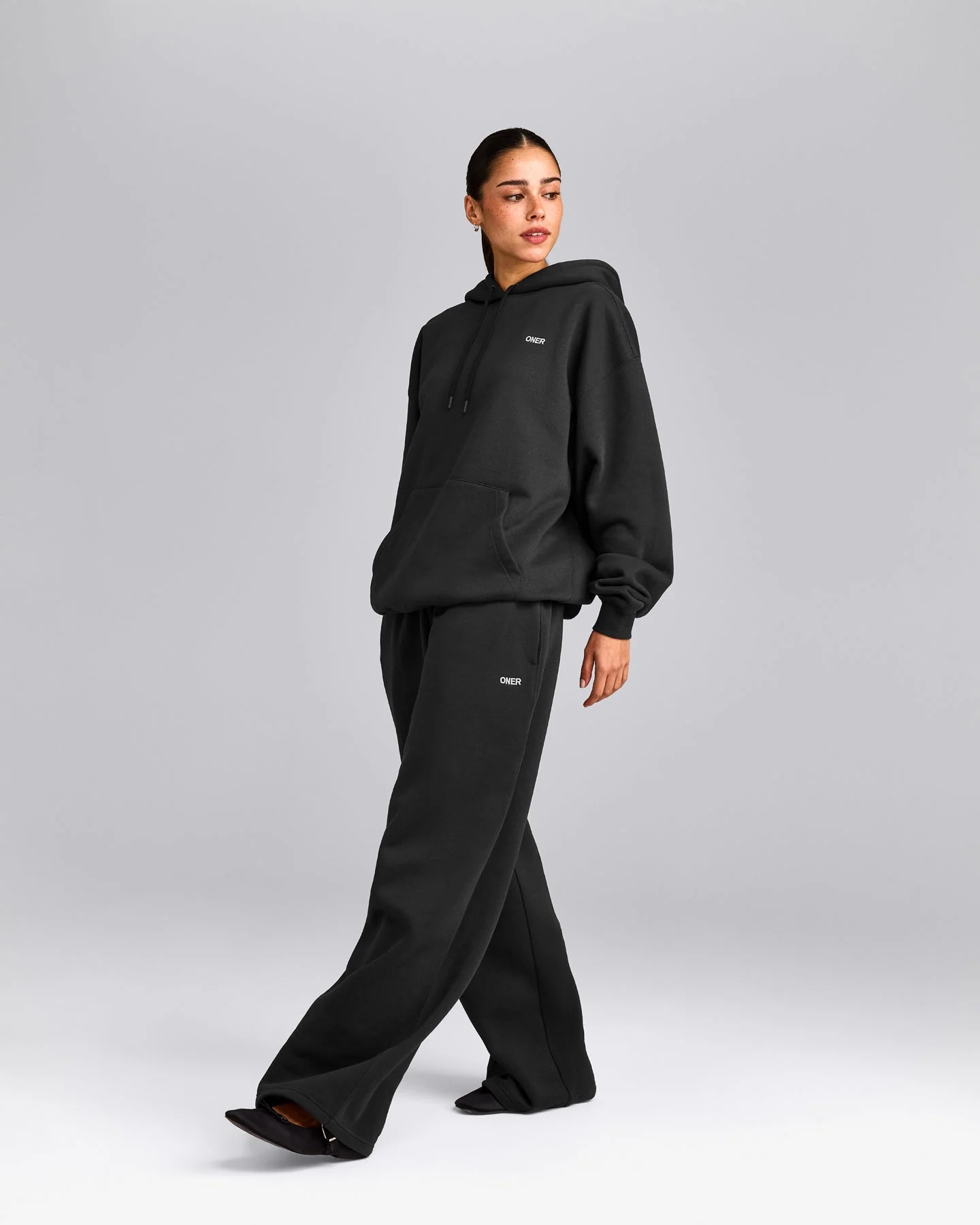 Foundations Cosy Oversized Hoodie | Soft Black