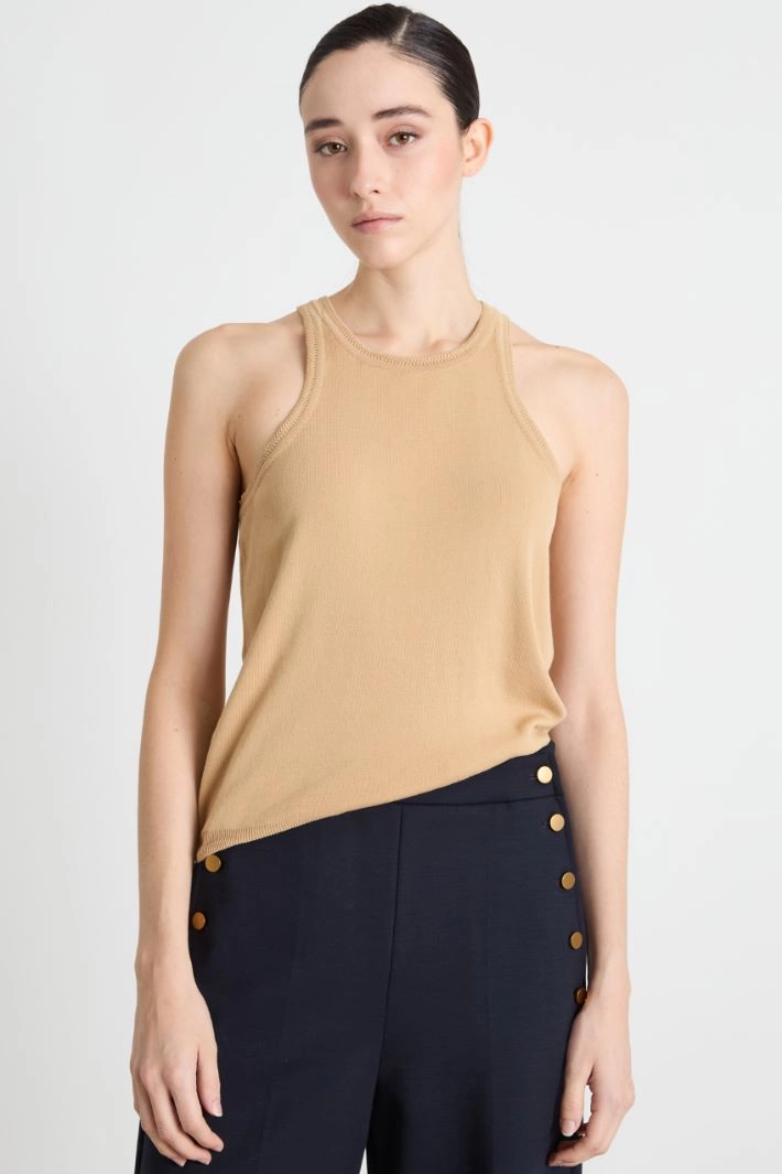 Halterneck top - CAMEL