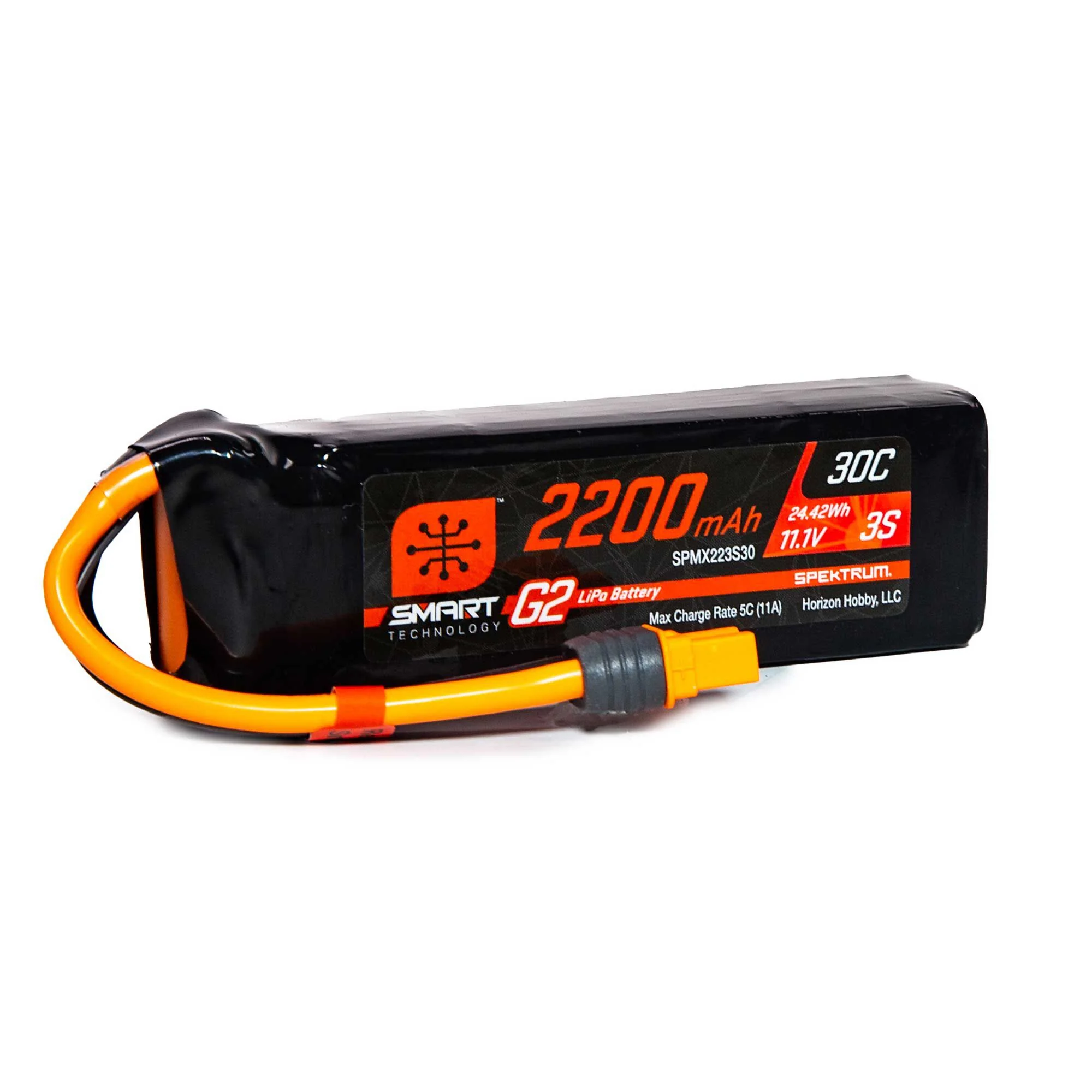 2200mAh 3S 11.1V Smart G2 LiPo 30C, Spektrum, SPMX223S30