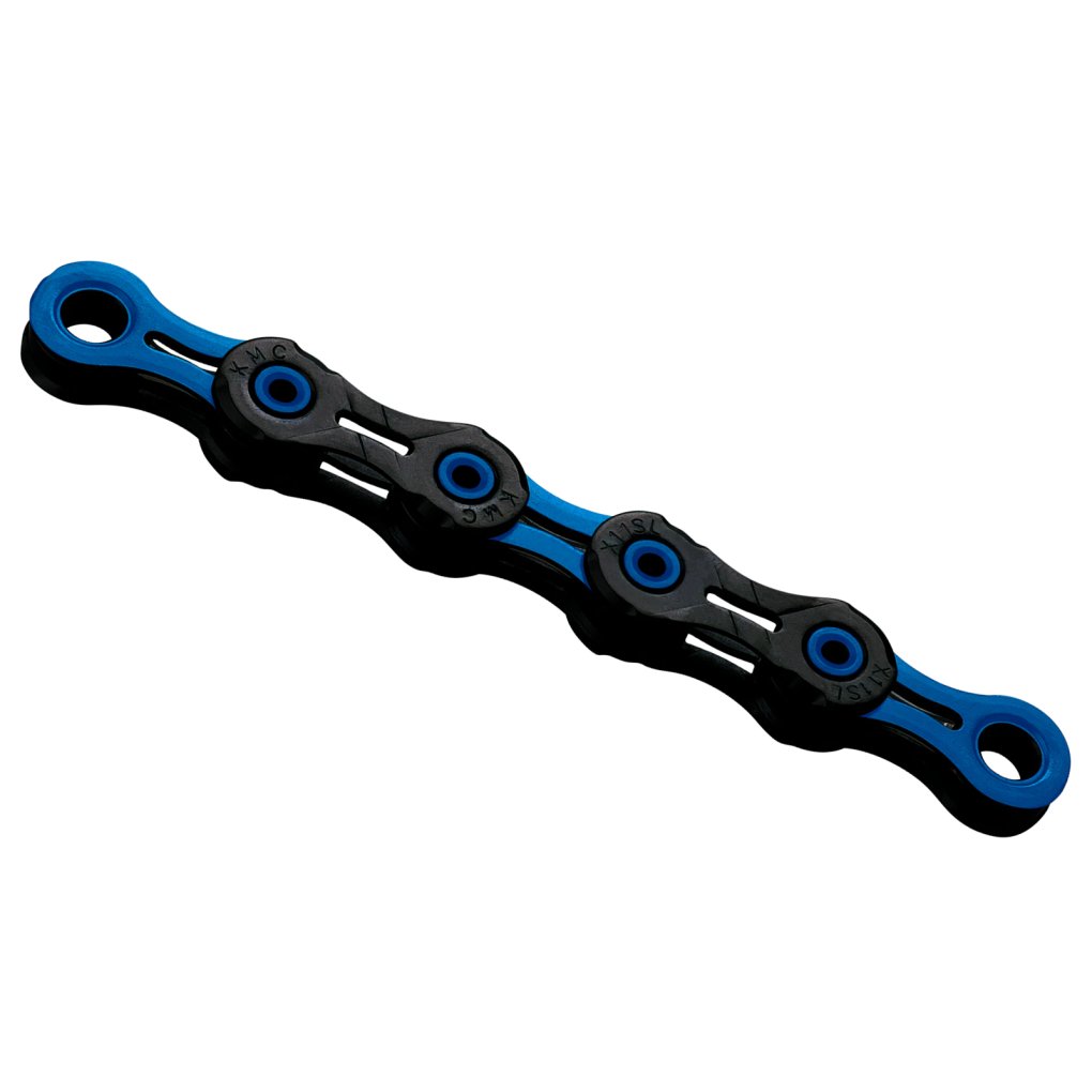 KMC DLC Chain - WAXED | 11-speed - black/blue