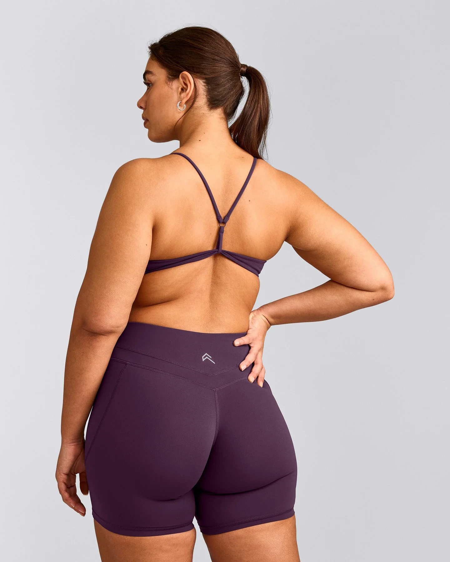 EasyLift™ Ultra Minimal Bralette with Grey Logo | Blackberry Purple