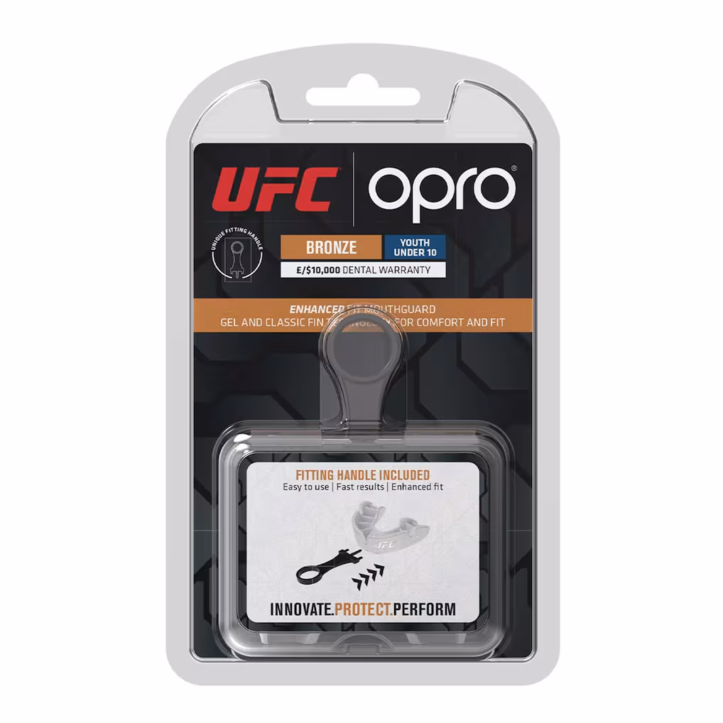 Youth Opro White UFC Self-Fit Junior Bronze Level Mouthguard