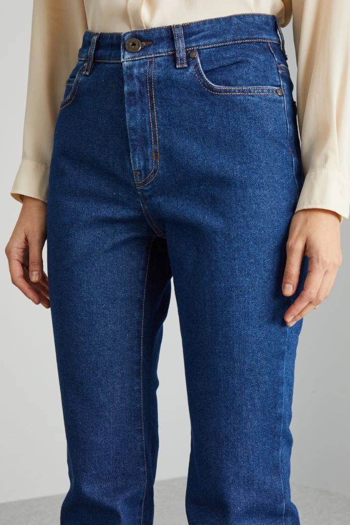 Bell bottom denim jeans - DENIM BLUE