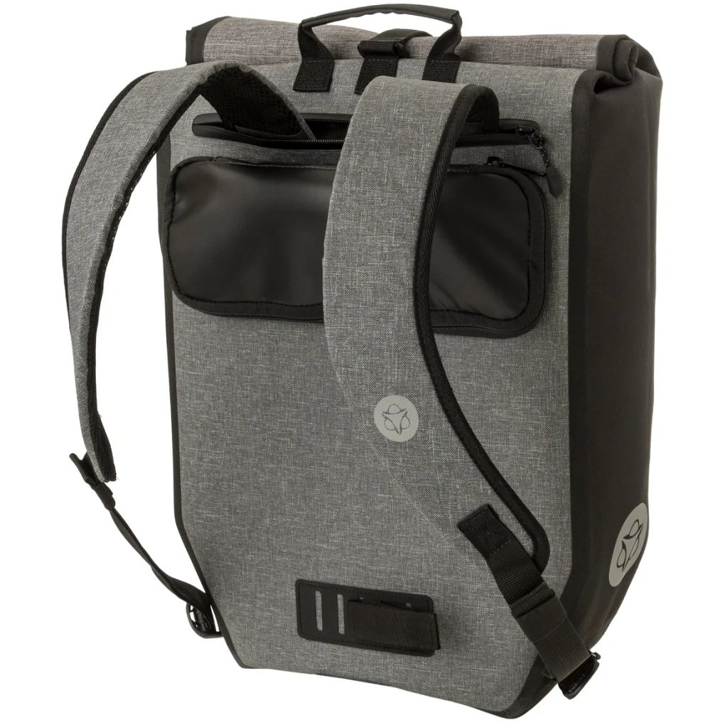 AGU Clean Shelter Click'nGo Single Bike Bag / Backpack - 21L - melange grey