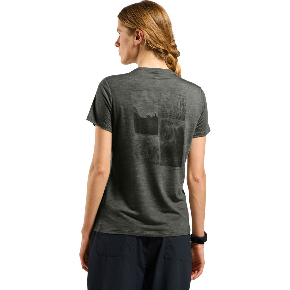 Odlo x POW Collective Voices Merino-Blend T-Shirt Women - urban chic melange