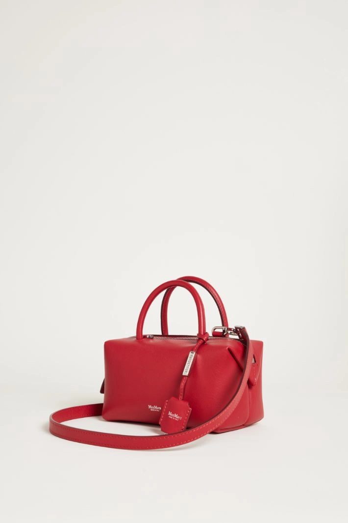 Leather bowling bag - RED