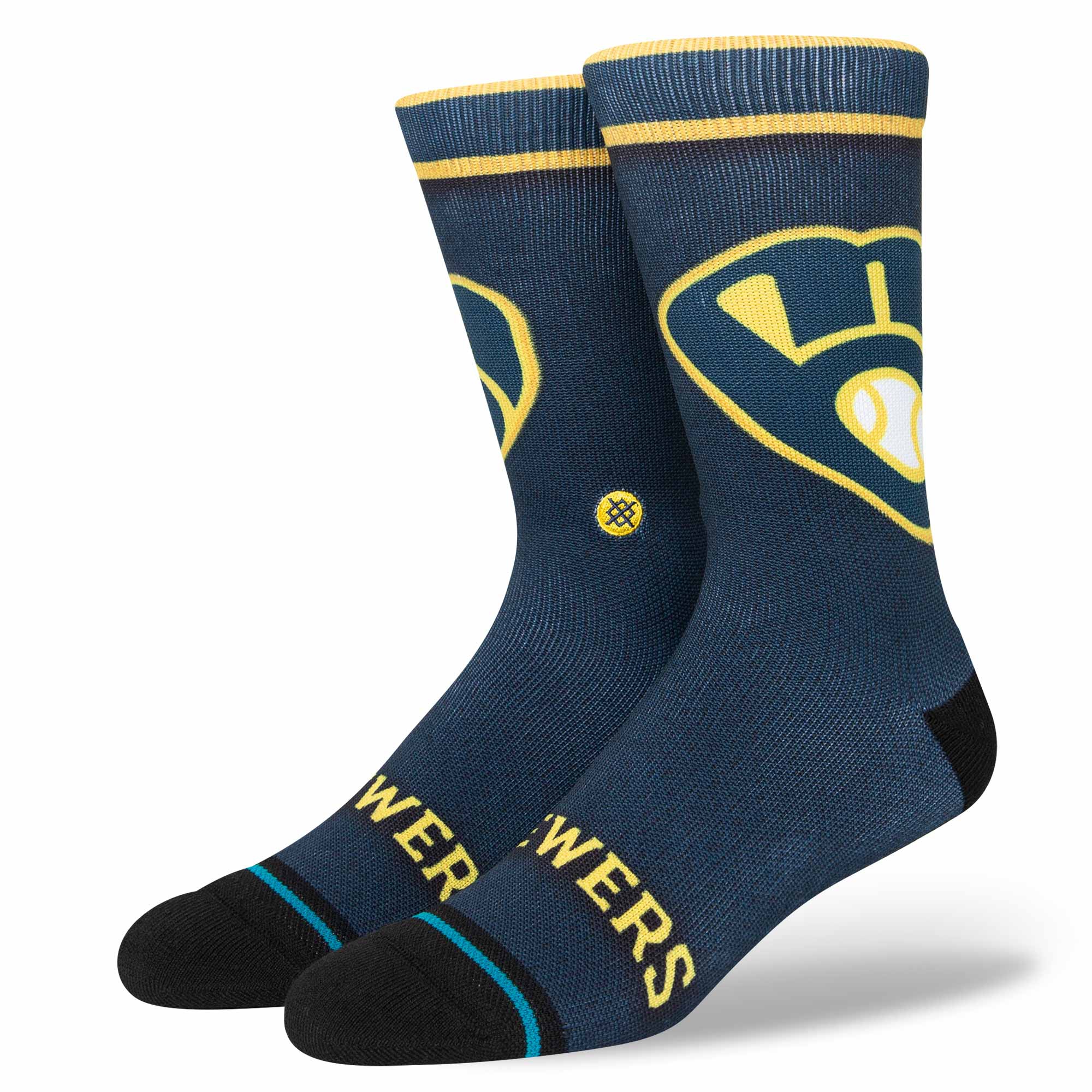 Milwaukee Brewers MLB Batting Practice Stance Crew Socks