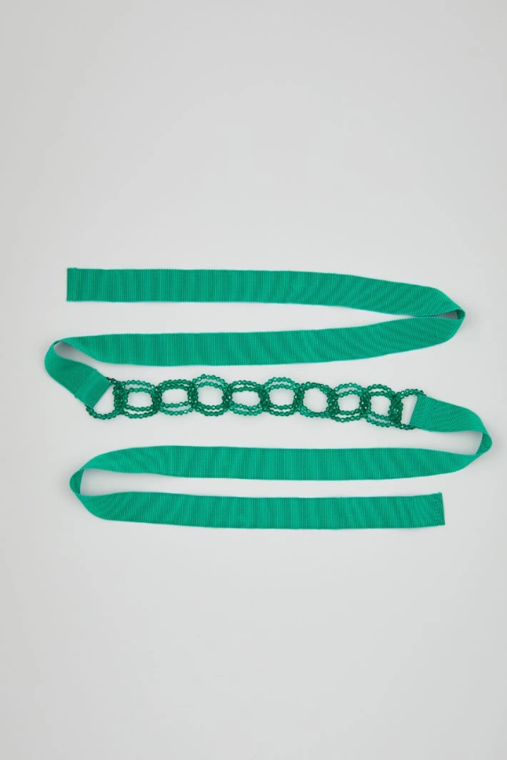Beaded jewel belt - GREEN