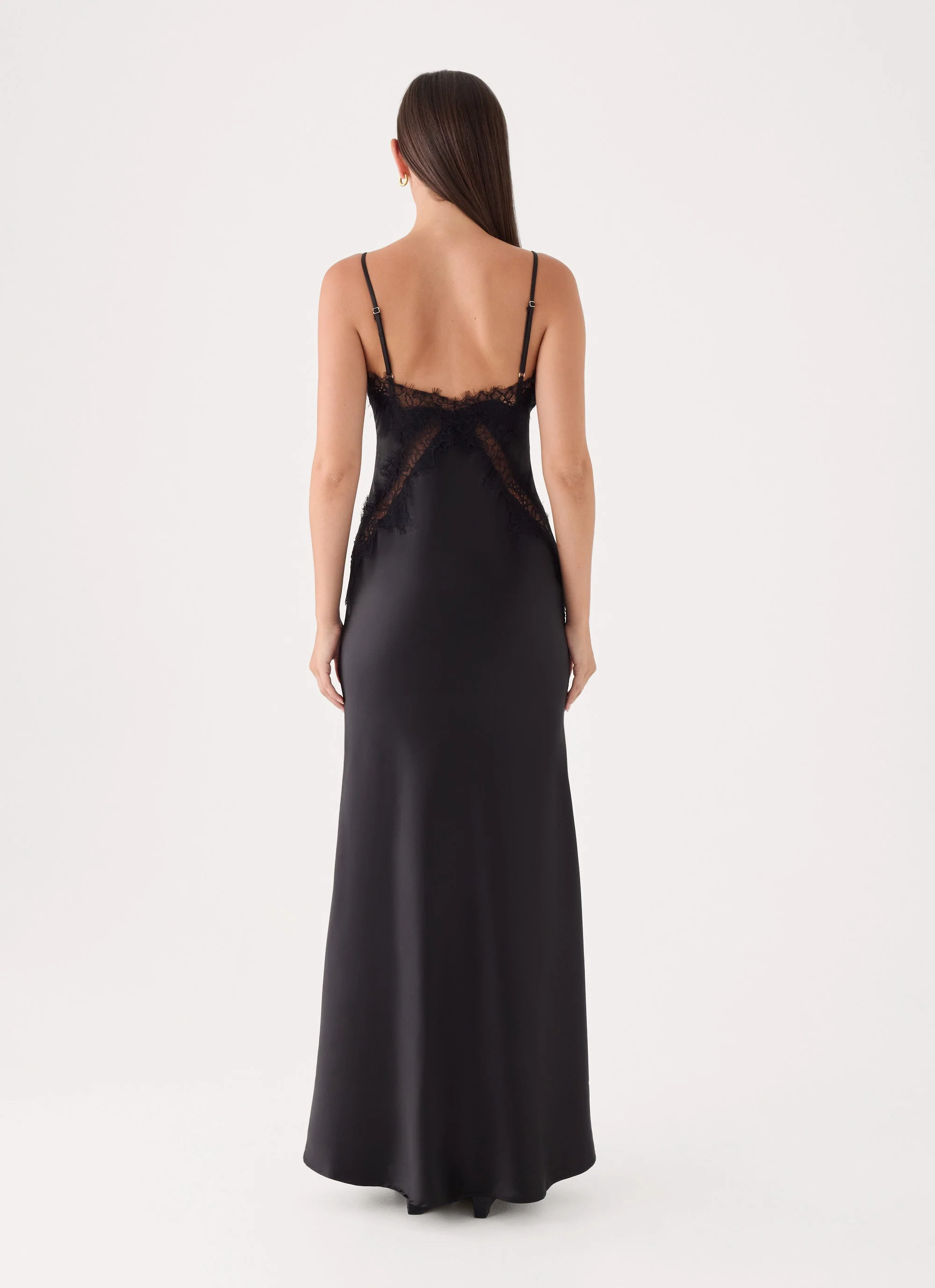 Winona Night Slip Dress - Black