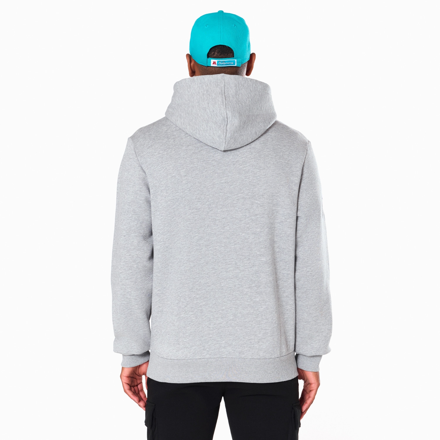 Miami Dolphins Logo Hoodie NFL Sweatshirt Grey