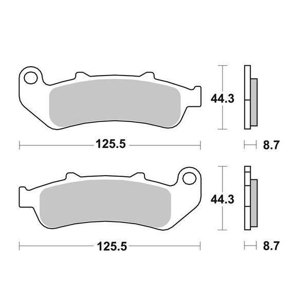 SBS 685HS Sinter Sintered Metal front brake padsRef: 685HS / 685070