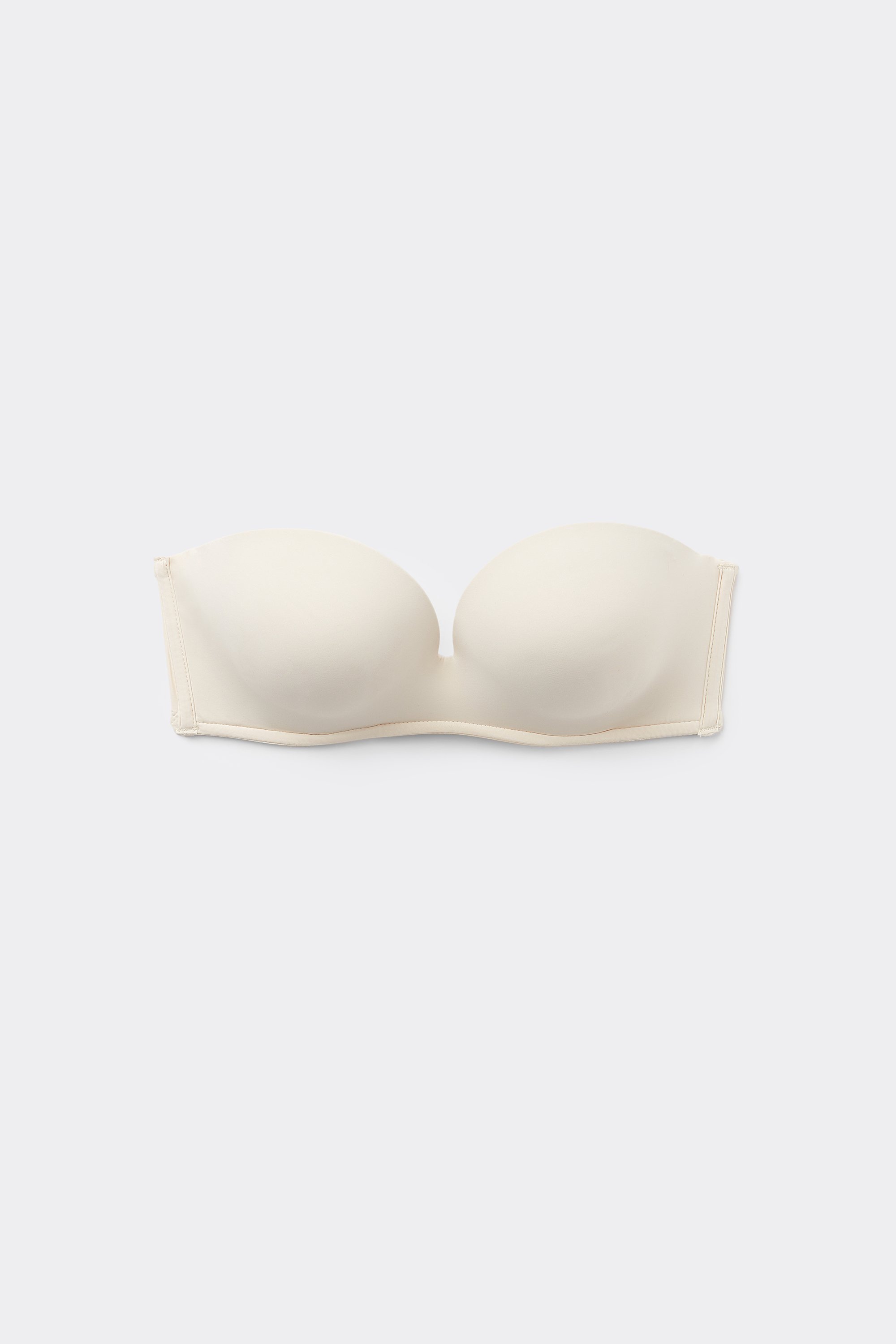 Padded Low-Cut Bandeau Bra in Recycled Microfibre