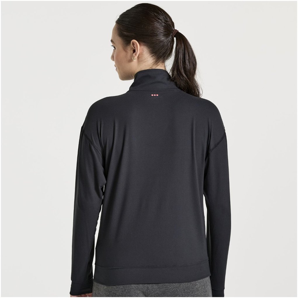 Saucony Sunday 1/4 Zip Shirt Women - black