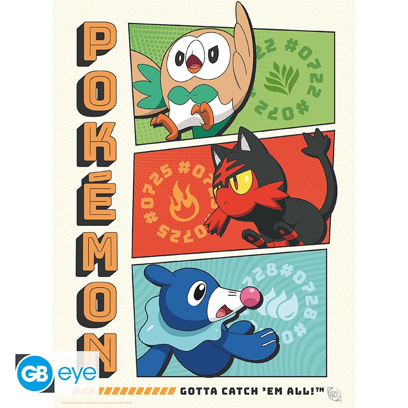 POKEMON Portfolio 9 Posters Starters  (21x29,7cm)
