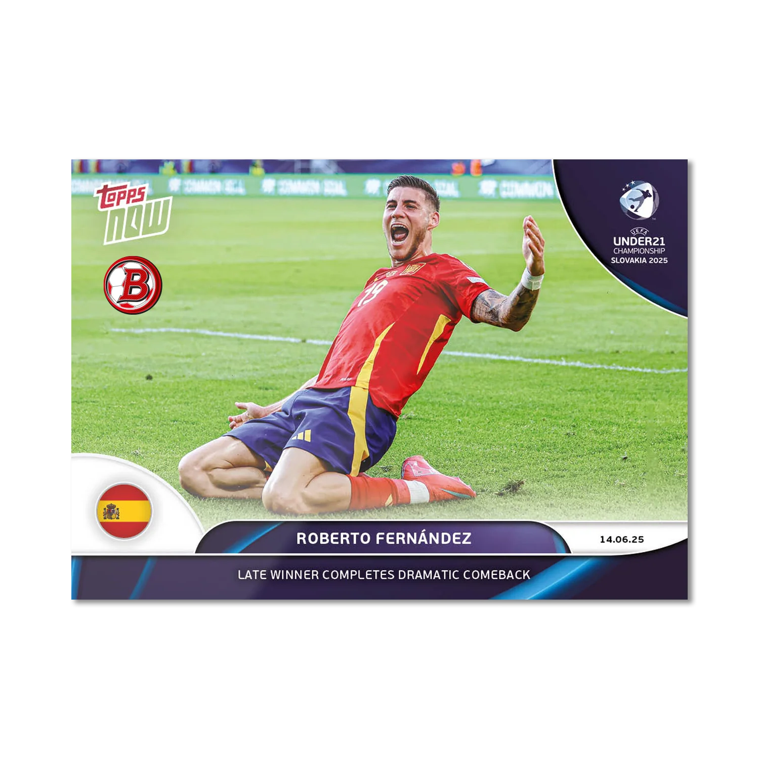 Roberto Fernández - 2025 UEFA Euro U-21 Topps NOW® - Card 2