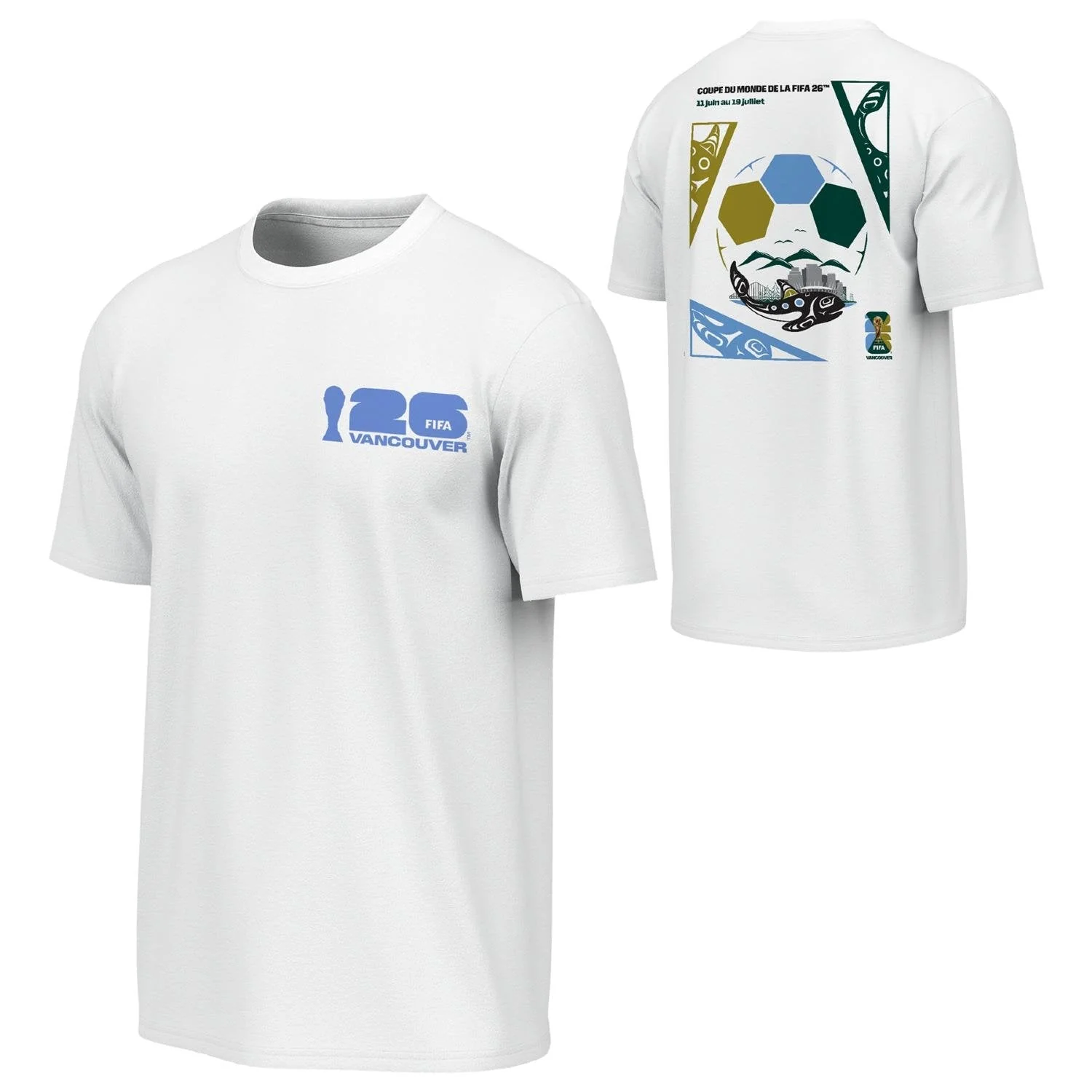 2026 Soccer Fan Collection Vancouver Poster White T-Shirt [FRE] - Unisex