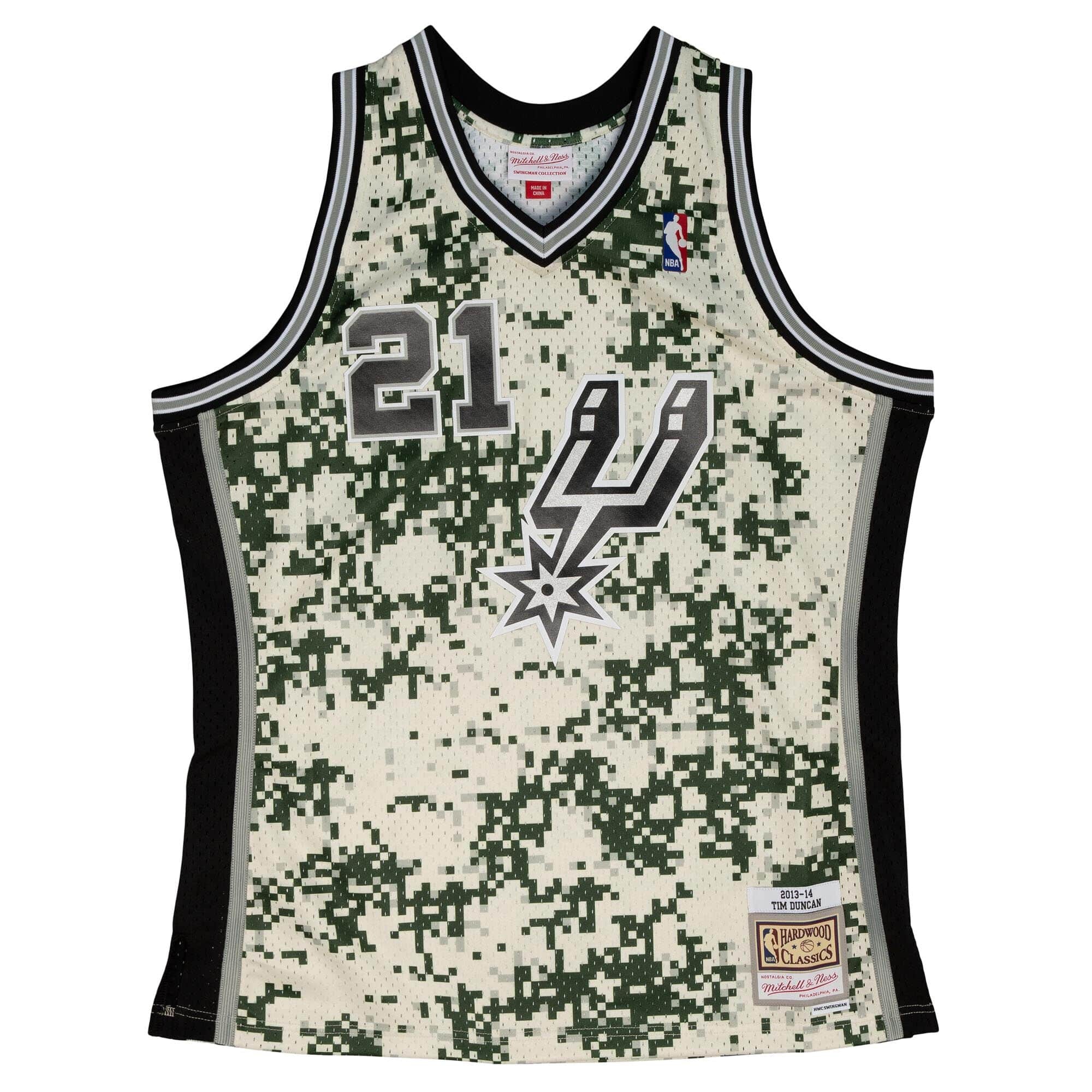 Tim Duncan #21 San Antonio Spurs 2013-14 Mitchell & Ness Swingman NBA Jersey Camo