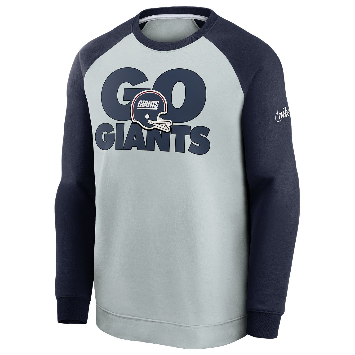 New York Giants GO GIANTS Nike Throwback NFL Crewneck Pullover