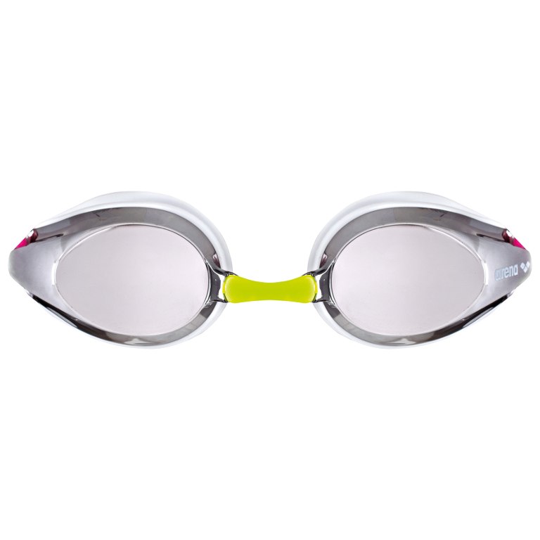 arena Tracks JR Mirror Swimming Goggles Kids - Silver/White/Fuchsia