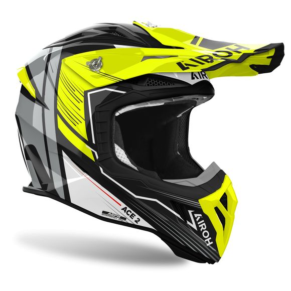Casque cross Airoh AVIATOR ACE 2 - ENGINE 2025 - Jaune / NoirRef : AR1351