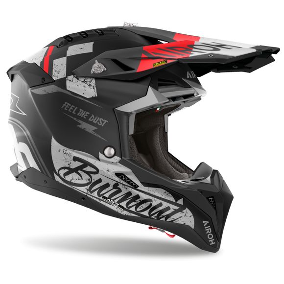 Airoh AVIATOR 3 cross helmet - BURNOUT 2025 - Black / GrayRef: AR1420