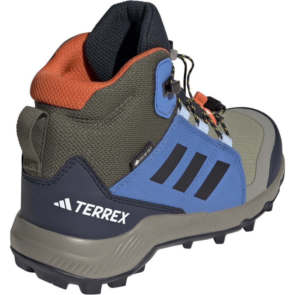 adidas TERREX Mid GORE-TEX Hiking Shoes Kids - tencel green/core black/ray blue JR9071