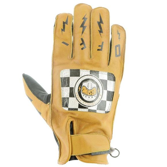 Helstons Logo Gloves - Yellow / BlackRef: Hs1095-C4336