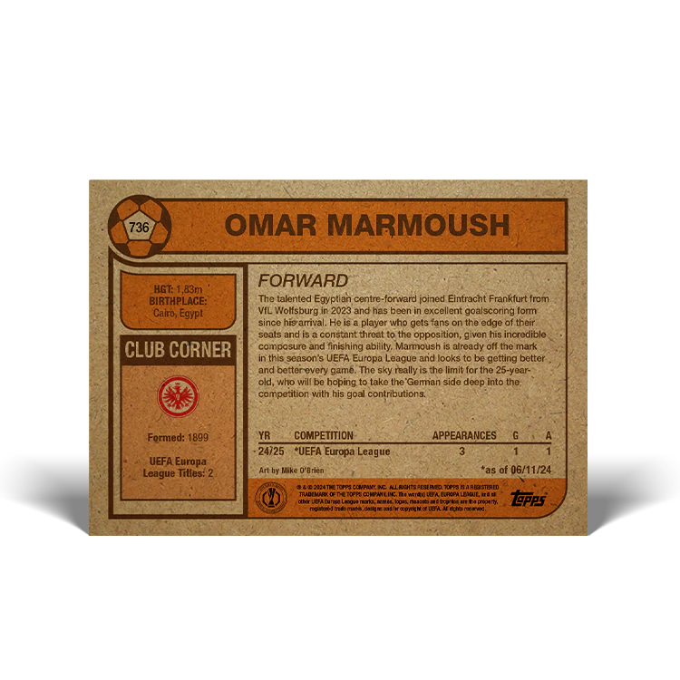 UCC Living Set Card 736 - Omar Marmoush