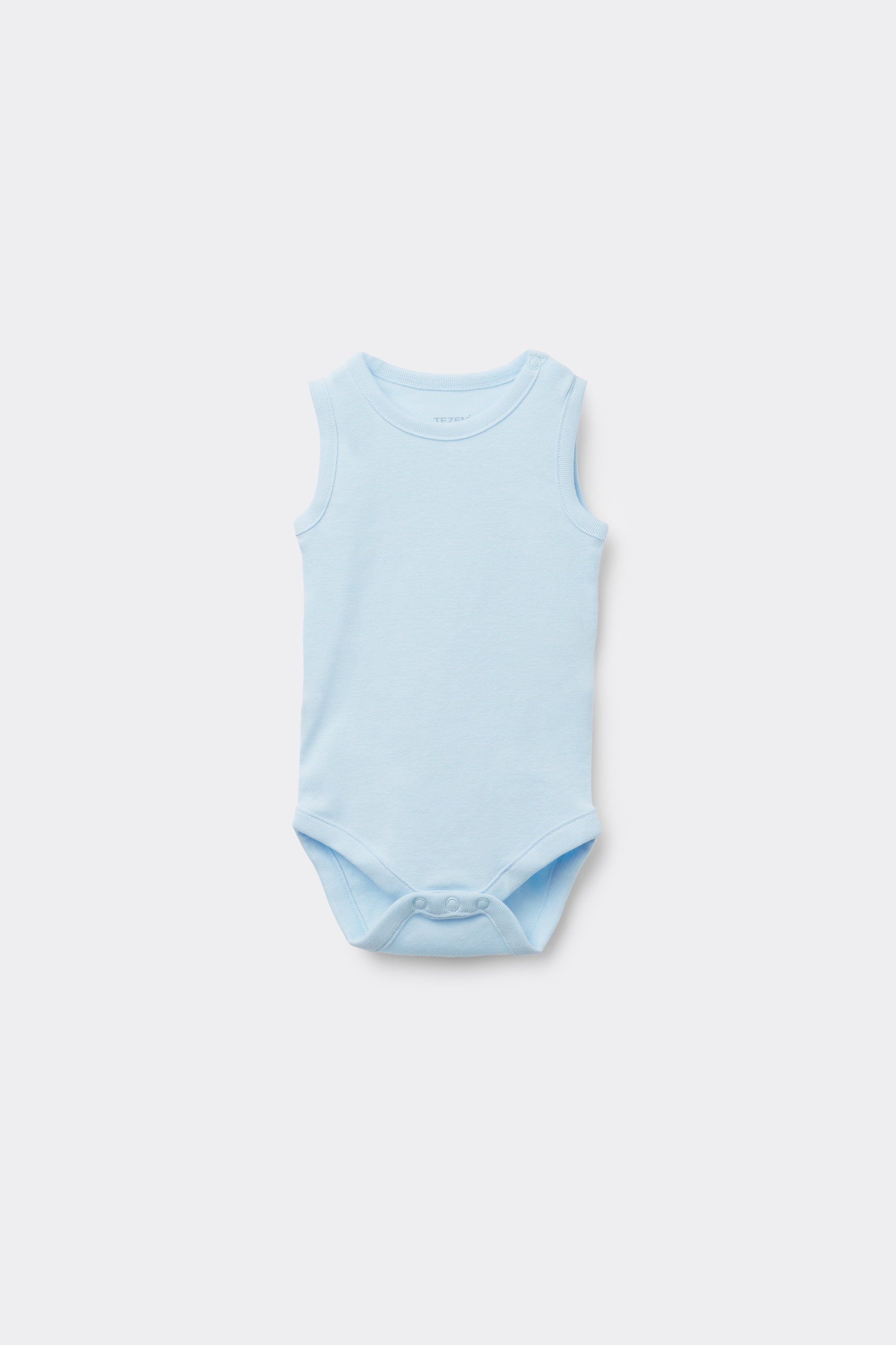 Baby Plain Pure Cotton Bodysuit with Wide Shoulder Straps