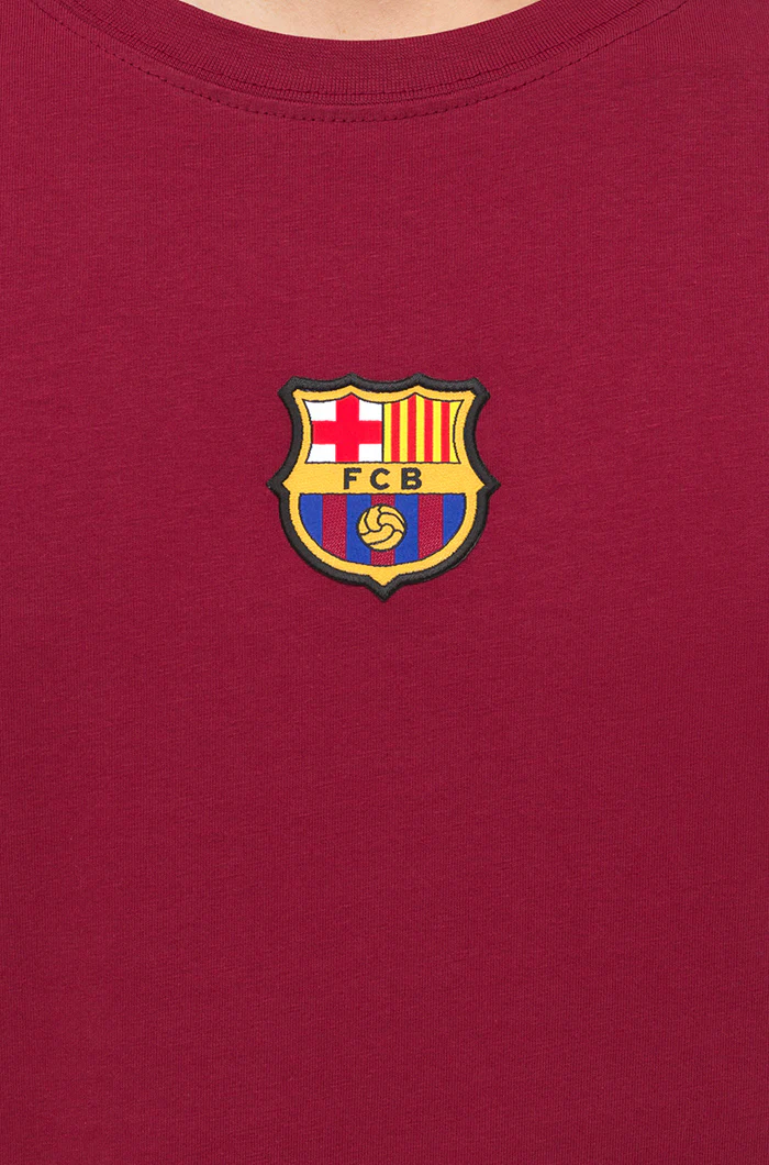 T-shirt crest maroon Barça