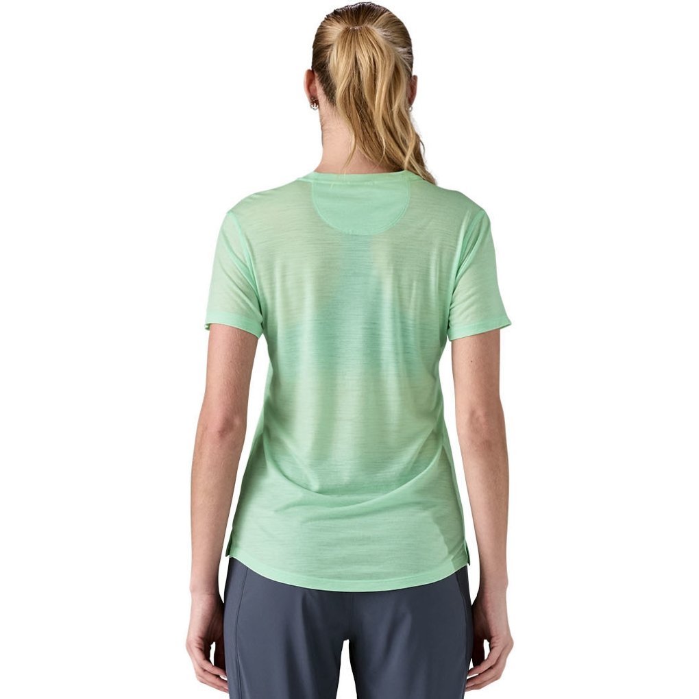 Patagonia Capilene Cool Merino Graphic T-Shirt Women - Fitz Roy Strata: Rinsed Green