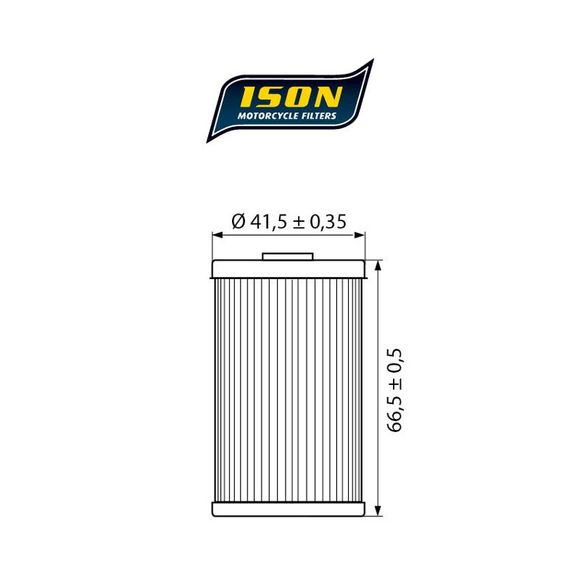 Filtre à huile Ison 155 ELEMENT Type OrigineRef : ISON 155
