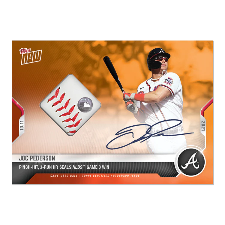 On-Card Auto-Relic # to 5 - Joc Pederson - 2021 MLB TOPPS NOW® Card 953E