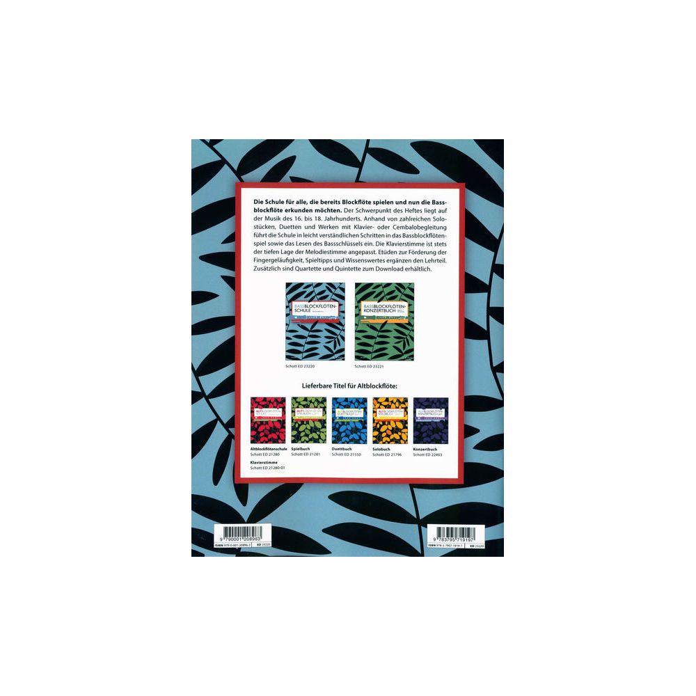 Schott Bassblockflötenschule – Thomann Ireland