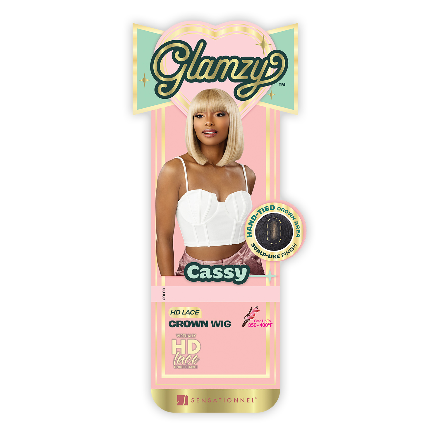 Sensationnel HD Lace Parting Wig Glamzy Glueless Wide V-Part Cassy