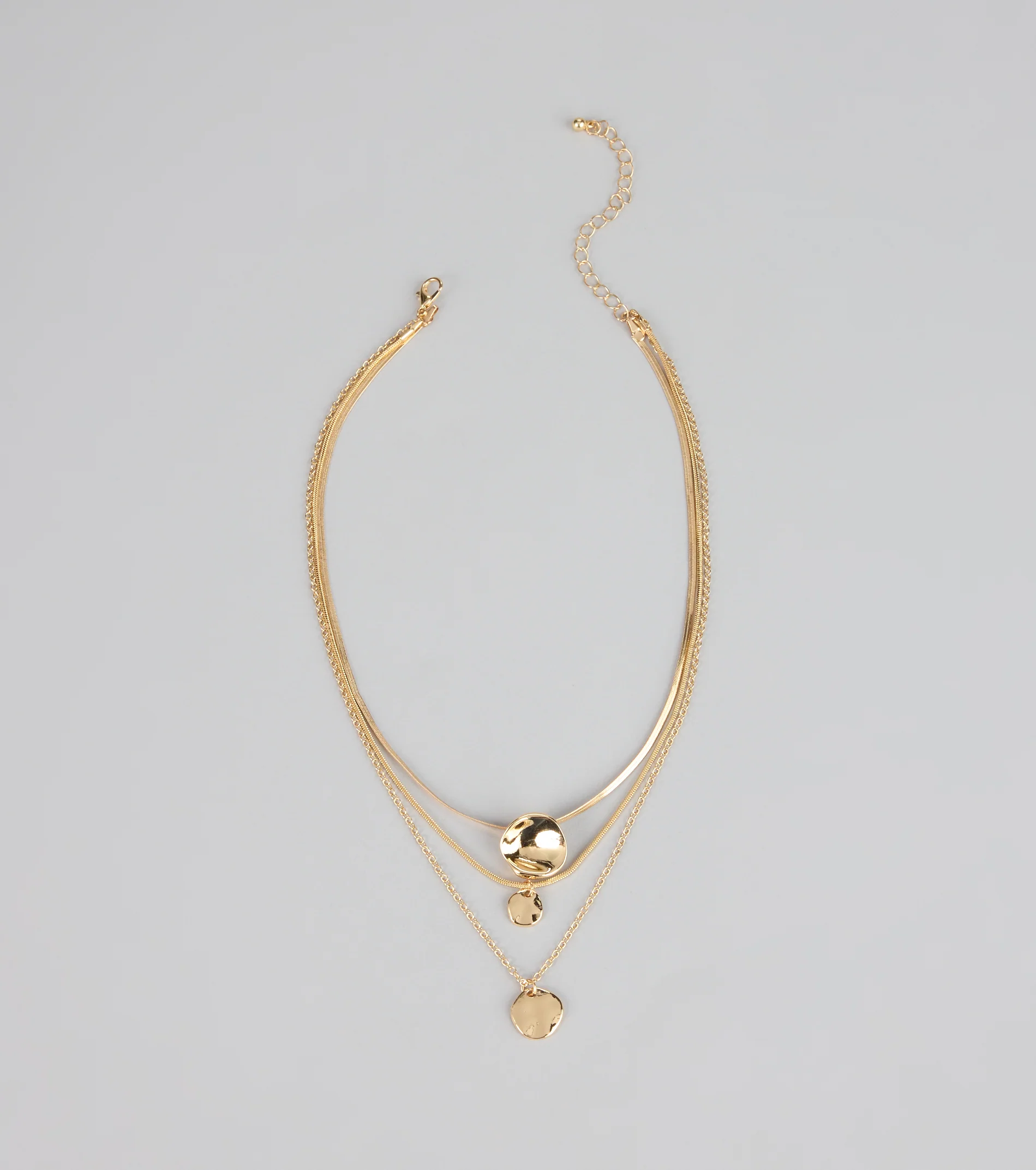 Soft Shine Layered Chain Necklace